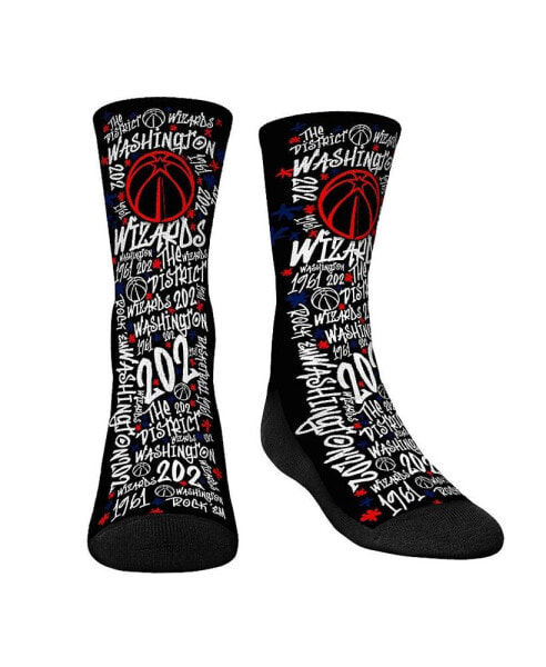 Youth Boys and Girls Socks Washington Wizards Graffiti Crew Socks