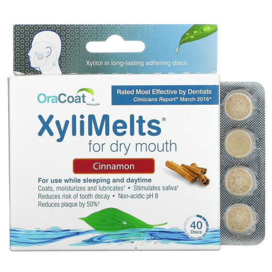 XyliMelts For Dry Mouth, Cinnamon, 40 Discs