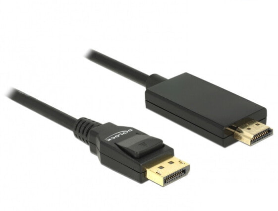 DeLOCK 85317 видео кабель адаптер 2 m DisplayPort HDMI Черный