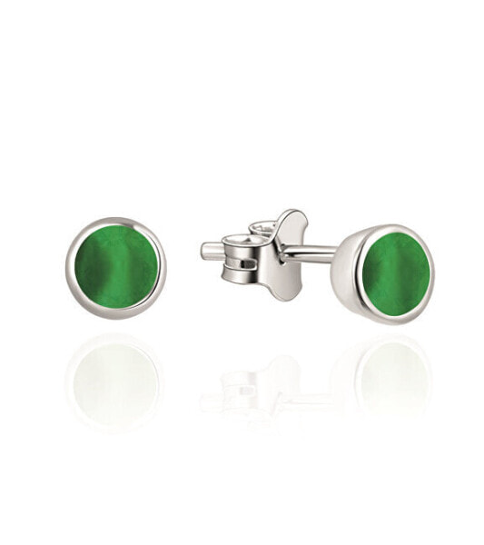 Fine silver stud earrings with agates ACHAGUP2716