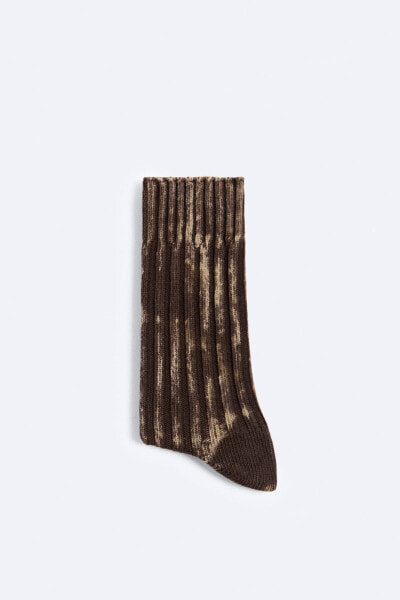 Ribbed faded socks