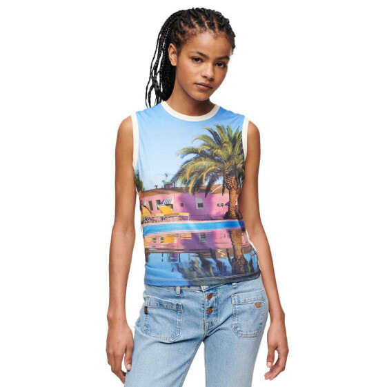 SUPERDRY Sub Print sleeveless T-shirt