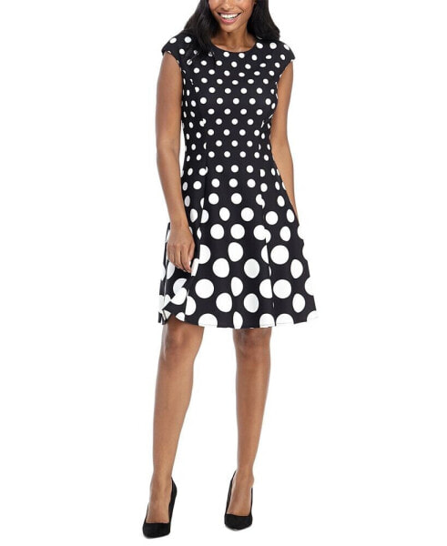 Women's Printed Fit & Flare Dress