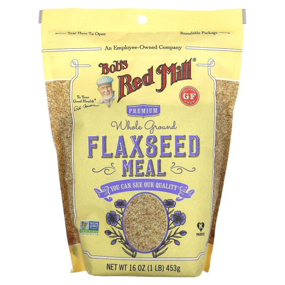 Premium Whole Ground Flaxseed Meal, 1 lb (453 g)