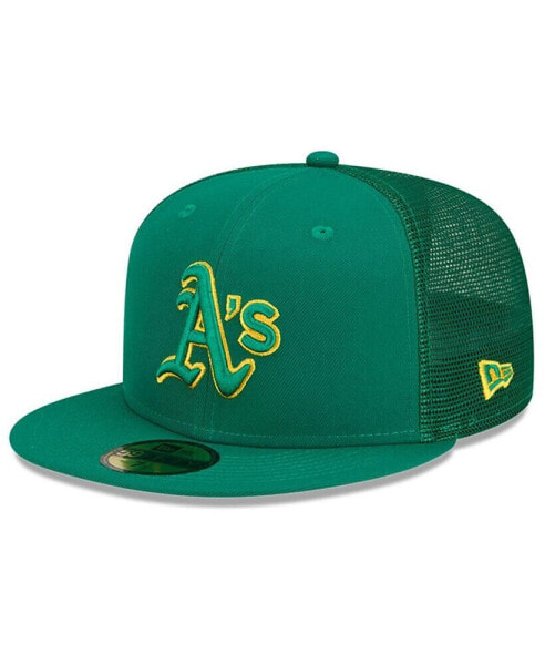 Головной убор бейсболка New Era мужская Oakland Athletics 2022 Batting Practice 59FIFTY Green