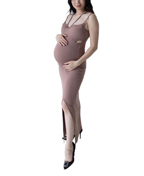 Платье для беременных Emilia George с вырезом без рукавов Bella