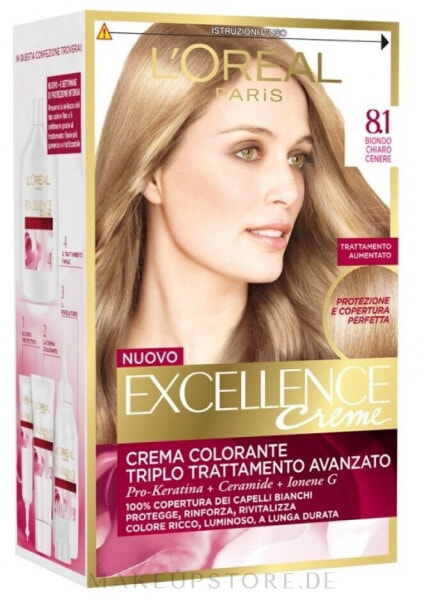 Haarfarbe - L'Oreal Paris Excellence Creme Triple Protection 8.1