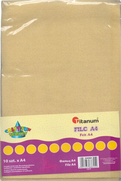 Titanum Filc A4 Ĺ»ĂłĹ‚ty. 10 sztuk. 344564