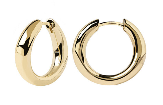 Minimalist gold-plated earrings PIROUETTE Gold AR01-473-U
