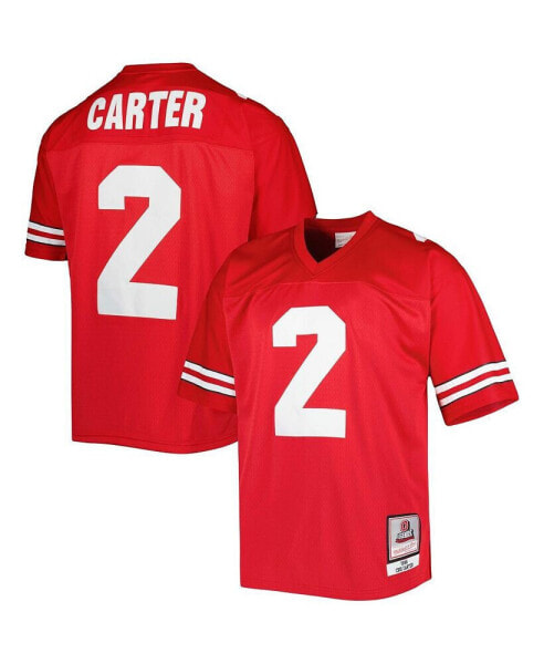 Men's Cris Carter Scarlet Ohio State Buckeyes Authentic Jersey