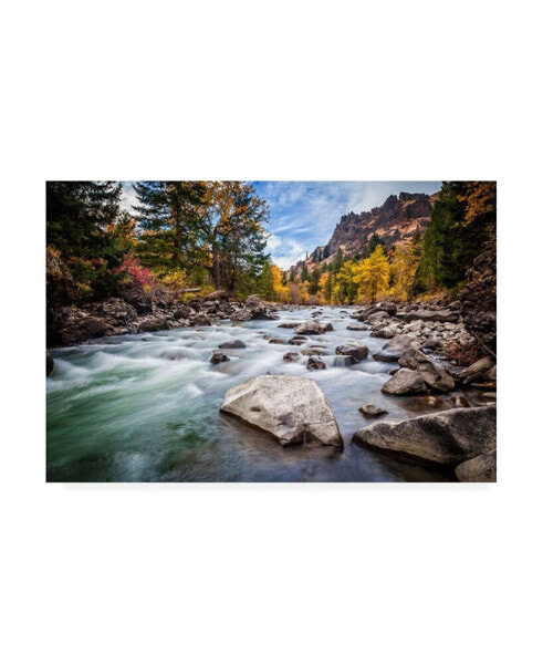 Michael Broo Teton River Rush Canvas Art - 19.5" x 26"