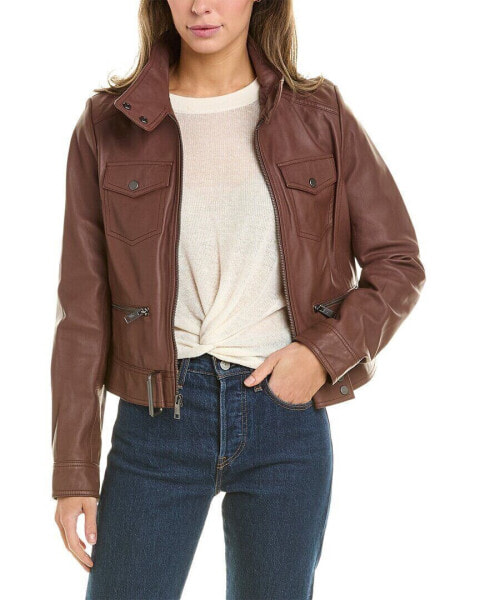 Andrew Marc Vicki Smooth Leather Jacket Women's