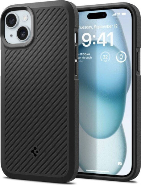 Spigen Core Armor, matte black - Etui do iPhone 15 Plus