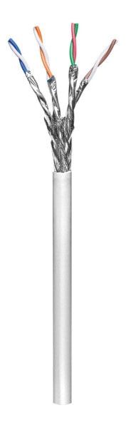 Wentronic CAT 6 network cable - S/FTP (PiMF) - grey - 100m - 100 m - Cat6 - S/FTP (S-STP)