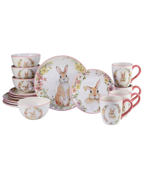 Easter Garden Dinnerware Set, 16 Pieces