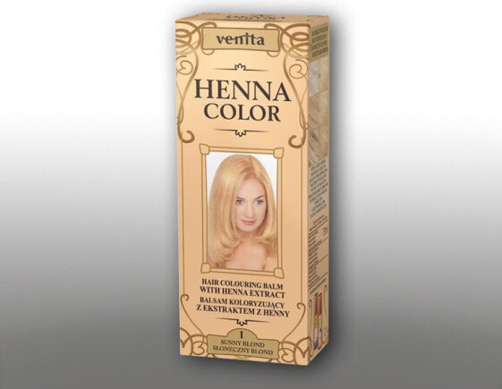 Бальзам для окрашенных волос Venita Ziołowe Henna Color Оттеночное средство 1 Солнечный блонд 75 мл.