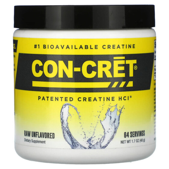 Con-Cret, Запатентованный креатин гидрохлорид, сырой, без добавок, 48 г (1,7 унции)