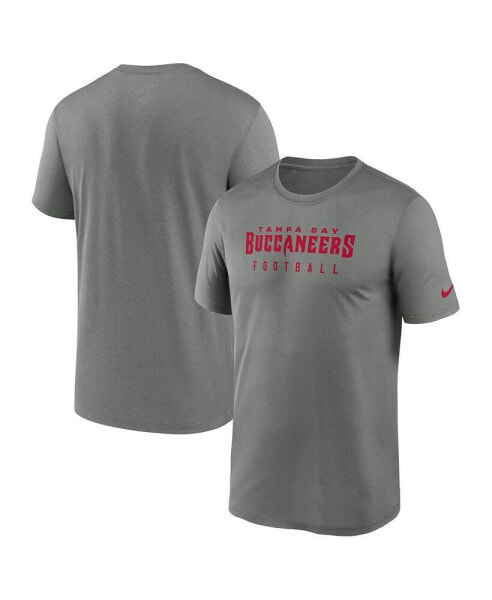 Men's Heather Gray Tampa Bay Buccaneers Sideline Legend Performance T-shirt