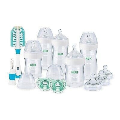 NUK Simply Natural Baby Bottle Gift Set with Cleaning Brush - 11ct