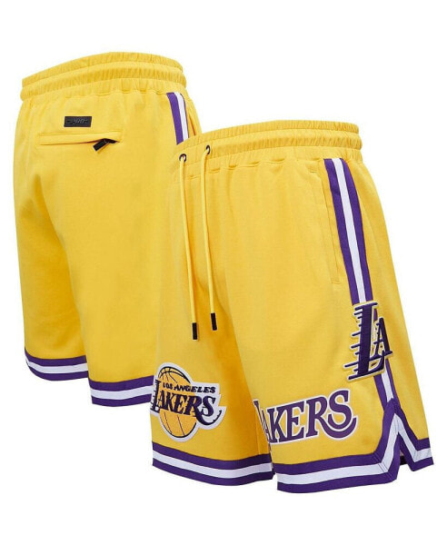 Шорты мужские Pro Standard Los Angeles Lakers с кожаными вставками