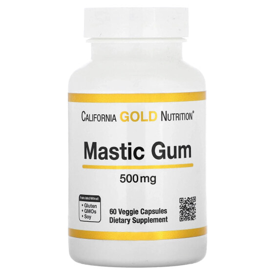 Растительные капсулы California Gold Nutrition Mastic Gum, 500 мг, 180 шт