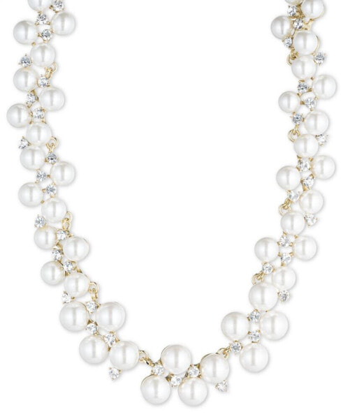 Pearl Cluster Collar Necklace, 18"