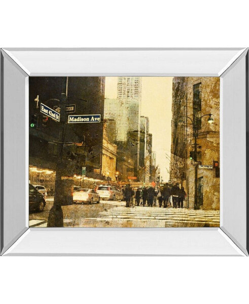 New York Streets by Acosta Mirror Framed Print Wall Art, 22" x 26"