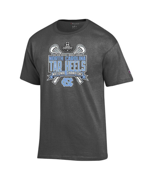 Men's Heathered Gray North Carolina Tar Heels 2022 NCAA Women's Lacrosse National Champions Locker Room T-shirt