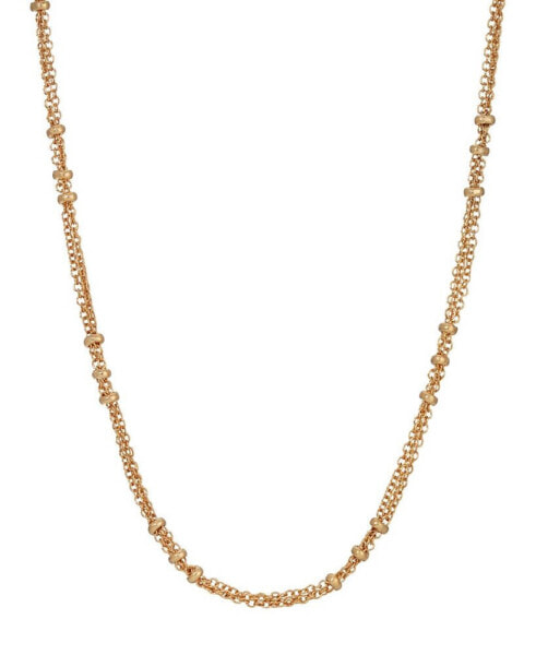 Gold-Tone Station Link Chain Necklace