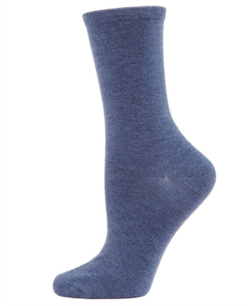 Flat knit Cashmere Women's Crew Socks