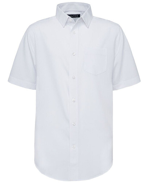 Big Boys Husky Short Sleeve Performance Woven Shirt