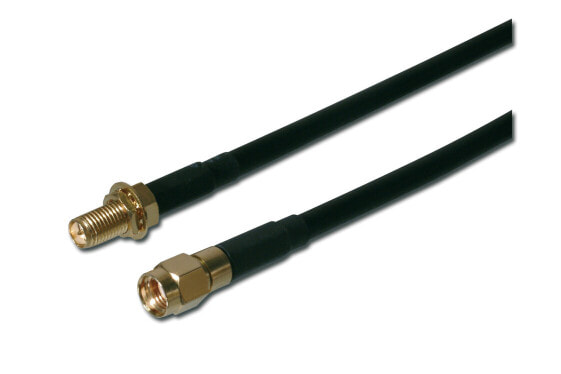 DIGITUS Wireless LAN Coaxial Cable CFD200 - low loss - 5 m - RP SMA - RP SMA - Black