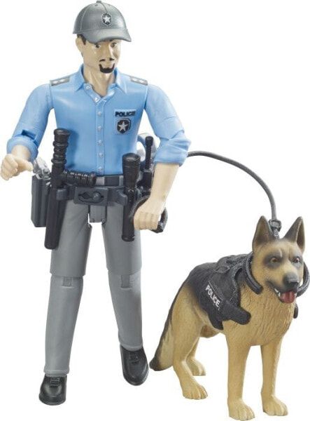 Фигурка Bruder Полицейский с собакой,62150