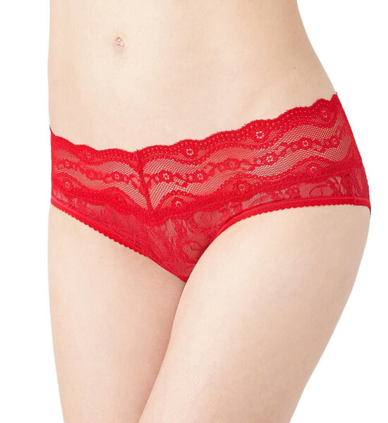 b.tempt'd 296538 Womens Lace Kiss Panty Hipster Panties, Crimson Red, X-Large US