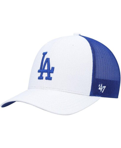 Men's White Los Angeles Dodgers Secondary Trucker Snapback Hat