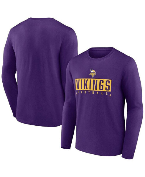 Men's Purple Minnesota Vikings Big and Tall Wordmark Long Sleeve T-shirt
