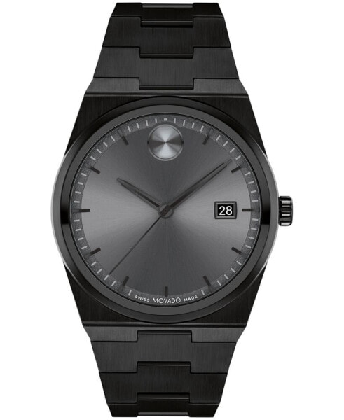 Men's Quest Swiss Quartz Ionic Plated Black Steel 40mm Watch