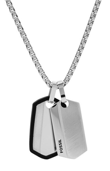 Modern men´s necklace with stamps JF03996040