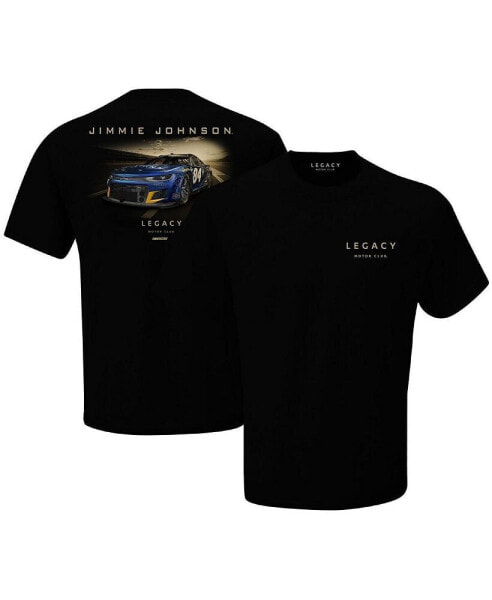 Футболка мужская Legacy Motor Club Team Collection с принтом Jimmie Johnson Carvana, черного цвета.