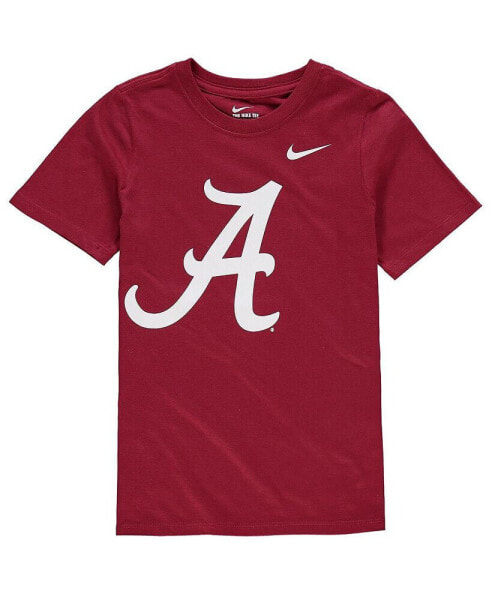 Big Boys Crimson Alabama Crimson Tide Cotton Logo T-shirt