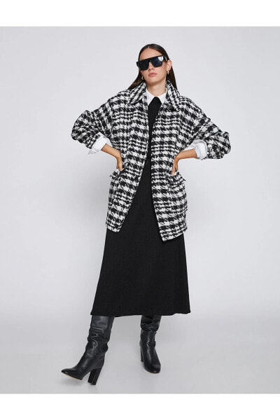 Пальто Koton Oversize Woolen Cape Coat