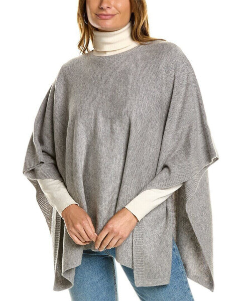 Vince Basic Boiled Wool & Cashmere-Blend Poncho Women's Grey