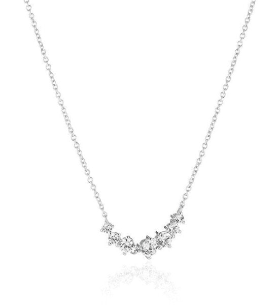 Dazzling Silver Necklace with Cubic Zirconia Belluno SJ-N42123-CZ-SS