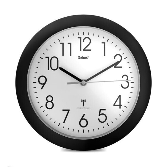 Настенные часы цифровые Mebus 52450 - Круглые - Черные - Пластиковые - Современные - AA