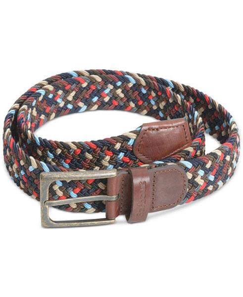Men's Ford Webbing Belt with Faux-Leather Trim