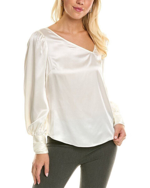 Cinq À Sept Alora Silk Top Women's White S