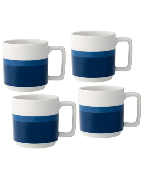 ColorStax Stripe Mugs, Set of 4