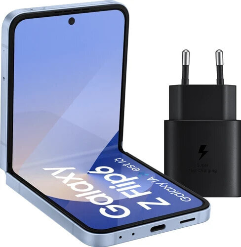 Samsung Galaxy Z Flip 6 256GB Blue 5G + Samsung Charger 25W Black