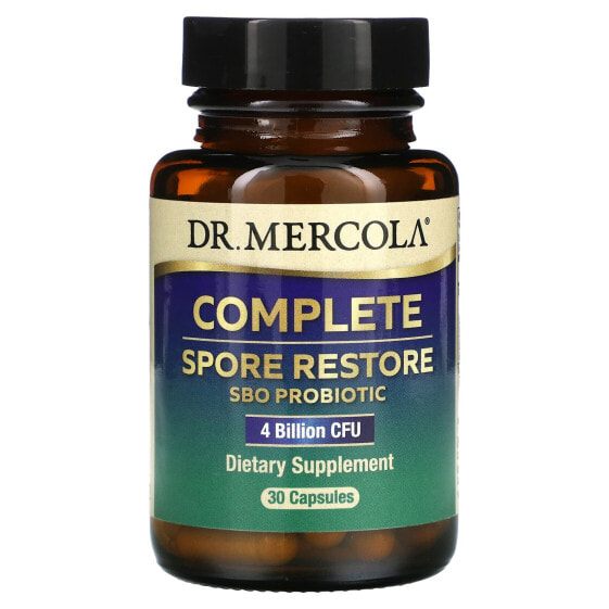 Пробиотики и пребиотики Dr. Mercola Complete Spore Restore, 4 миллиарда КОЕ, 90 капсул