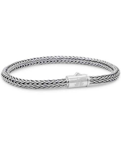 Foxtail Round 4mm Chain Bracelet in Sterling Silver